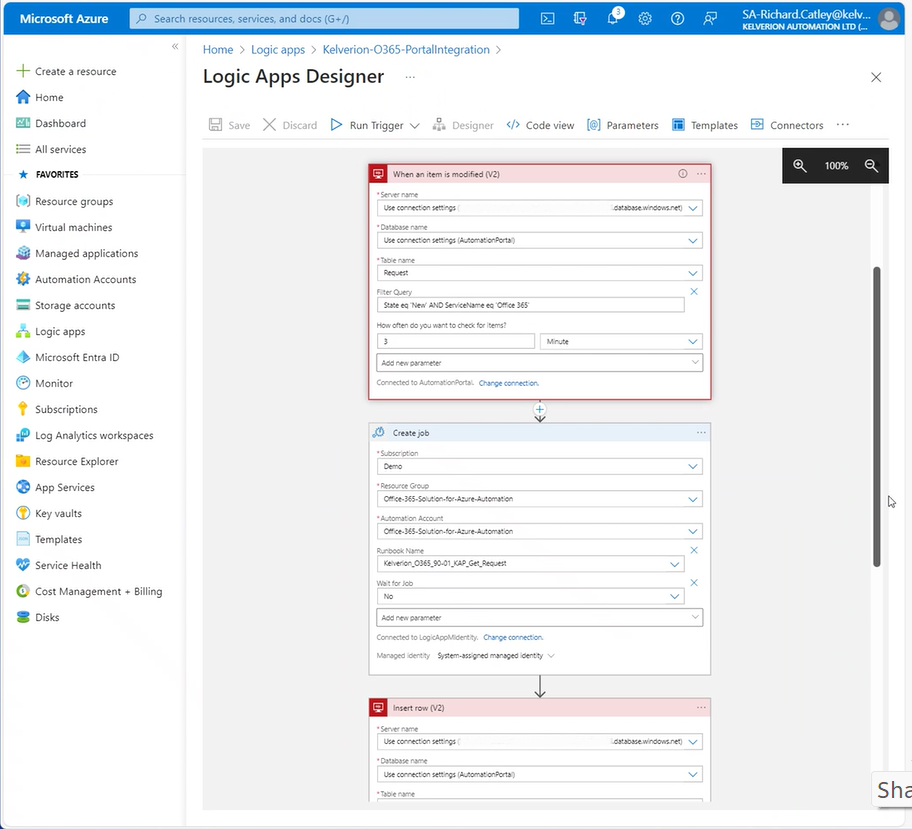 logic apps screenshot