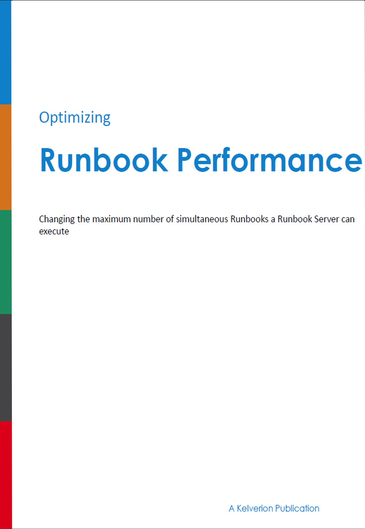 Optimizing runbook performance guide front cover