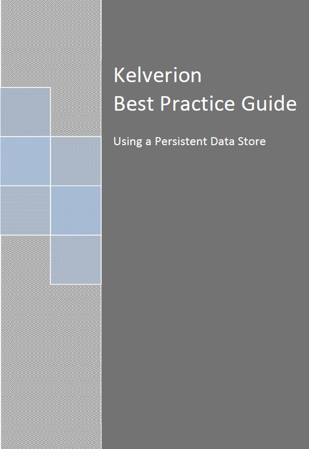 Using a persistent data store guide front cover